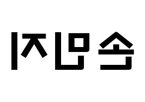 KPOP SATURDAY(새러데이、サタデー) 아연 (ソン・ミンジ, アヨン) 応援ボード、うちわ無料型紙、応援グッズ 左右反転