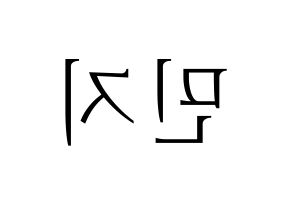 KPOP SATURDAY(새러데이、サタデー) 아연 (アヨン) 応援ボード・うちわ　韓国語/ハングル文字型紙 左右反転