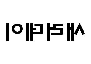 KPOP歌手 SATURDAY(새러데이、サタデー) 応援ボード型紙、うちわ型紙　韓国語/ハングル文字 左右反転