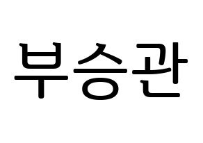 KPOP SEVENTEEN(세븐틴、セブンティーン) 승관 (スングァン) プリント用応援ボード型紙、うちわ型紙　韓国語/ハングル文字型紙 通常