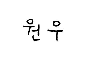 KPOP SEVENTEEN(세븐틴、セブンティーン) 원우 (ウォヌ) k-pop アイドル名前 ファンサボード 型紙 通常