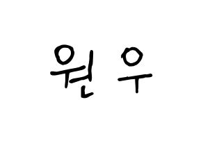 KPOP SEVENTEEN(세븐틴、セブンティーン) 원우 (ウォヌ) k-pop 応援ボード メッセージ 型紙 通常