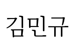 KPOP SEVENTEEN(세븐틴、セブンティーン) 민규 (ミンギュ) 応援ボード・うちわ　韓国語/ハングル文字型紙 通常
