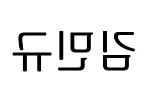 KPOP SEVENTEEN(세븐틴、セブンティーン) 민규 (ミンギュ) プリント用応援ボード型紙、うちわ型紙　韓国語/ハングル文字型紙 左右反転