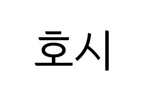 KPOP SEVENTEEN(세븐틴、セブンティーン) 호시 (ホシ) コンサート用　応援ボード・うちわ　韓国語/ハングル文字型紙 通常