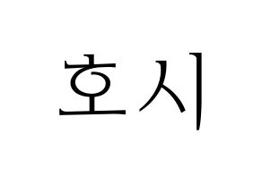 KPOP SEVENTEEN(세븐틴、セブンティーン) 호시 (ホシ) 応援ボード・うちわ　韓国語/ハングル文字型紙 通常