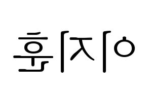 KPOP SEVENTEEN(세븐틴、セブンティーン) 우지 (ウジ) 応援ボード・うちわ　韓国語/ハングル文字型紙 左右反転