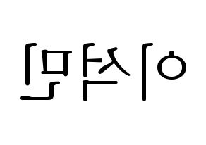 KPOP SEVENTEEN(세븐틴、セブンティーン) 도겸 (ドギョム) 応援ボード・うちわ　韓国語/ハングル文字型紙 左右反転