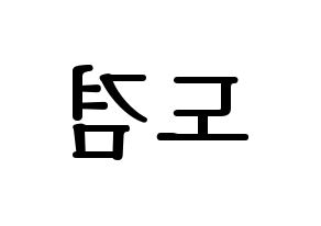 KPOP SEVENTEEN(세븐틴、セブンティーン) 도겸 (ドギョム) プリント用応援ボード型紙、うちわ型紙　韓国語/ハングル文字型紙 左右反転