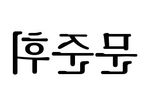 KPOP SEVENTEEN(세븐틴、セブンティーン) 준 (ジュン) プリント用応援ボード型紙、うちわ型紙　韓国語/ハングル文字型紙 左右反転