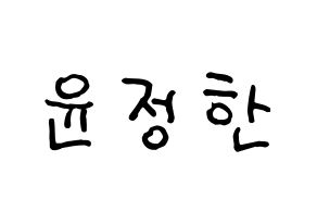 KPOP SEVENTEEN(세븐틴、セブンティーン) 정한 (ジョンハン) k-pop アイドル名前 ファンサボード 型紙 通常