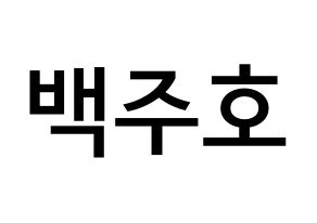 KPOP SF9(에스에프나인、エスエフナイン) 주호 (ペク・ジュホ, ジュホ) 無料サイン会用、イベント会用応援ボード型紙 通常