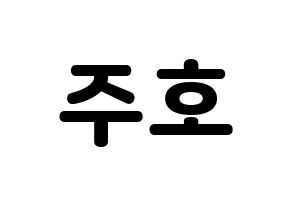 KPOP SF9(에스에프나인、エスエフナイン) 주호 (ジュホ) 応援ボード・うちわ　韓国語/ハングル文字型紙 通常
