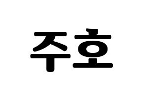 KPOP SF9(에스에프나인、エスエフナイン) 주호 (ジュホ) コンサート用　応援ボード・うちわ　韓国語/ハングル文字型紙 通常