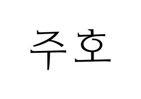 KPOP SF9(에스에프나인、エスエフナイン) 주호 (ジュホ) 応援ボード・うちわ　韓国語/ハングル文字型紙 通常