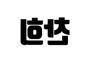 KPOP SF9(에스에프나인、エスエフナイン) 찬희 (チャニ) コンサート用　応援ボード・うちわ　韓国語/ハングル文字型紙 左右反転