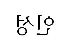 KPOP SF9(에스에프나인、エスエフナイン) 인성 (インソン) 応援ボード・うちわ　韓国語/ハングル文字型紙 左右反転