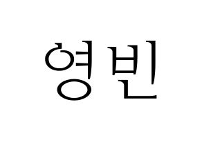 KPOP SF9(에스에프나인、エスエフナイン) 영빈 (ヨンビン) 応援ボード・うちわ　韓国語/ハングル文字型紙 通常