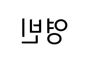 KPOP SF9(에스에프나인、エスエフナイン) 영빈 (ヨンビン) コンサート用　応援ボード・うちわ　韓国語/ハングル文字型紙 左右反転