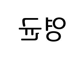 KPOP SF9(에스에프나인、エスエフナイン) 휘영 (フィヨン) プリント用応援ボード型紙、うちわ型紙　韓国語/ハングル文字型紙 左右反転