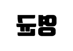 KPOP SF9(에스에프나인、エスエフナイン) 휘영 (フィヨン) コンサート用　応援ボード・うちわ　韓国語/ハングル文字型紙 左右反転