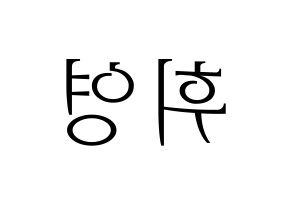 KPOP SF9(에스에프나인、エスエフナイン) 휘영 (フィヨン) 応援ボード・うちわ　韓国語/ハングル文字型紙 左右反転