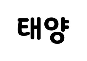KPOP SF9(에스에프나인、エスエフナイン) 태양 (テヤン) 応援ボード・うちわ　韓国語/ハングル文字型紙 通常