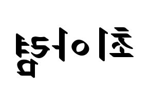 KPOP SHA SHA(샤샤、シャシャ) 아렴 (アリョム) 応援ボード ハングル 型紙  左右反転