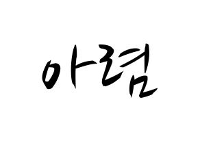KPOP SHA SHA(샤샤、シャシャ) 아렴 (アリョム) k-pop 応援ボード メッセージ 型紙 通常