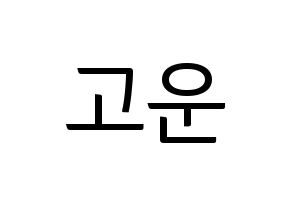 KPOP SHA SHA(샤샤、シャシャ) 고운 (コウン) コンサート用　応援ボード・うちわ　韓国語/ハングル文字型紙 通常