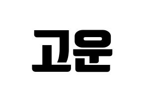 KPOP SHA SHA(샤샤、シャシャ) 고운 (コウン) コンサート用　応援ボード・うちわ　韓国語/ハングル文字型紙 通常