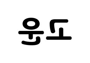 KPOP SHA SHA(샤샤、シャシャ) 고운 (コウン) 応援ボード・うちわ　韓国語/ハングル文字型紙 左右反転