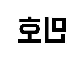 KPOP SHINee(샤이니、シャイニー) 민호 (ミンホ) 名前 応援ボード 作り方 左右反転