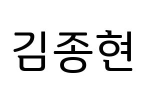 KPOP SHINee(샤이니、シャイニー) 종현 (ジョンヒョン) プリント用応援ボード型紙、うちわ型紙　韓国語/ハングル文字型紙 通常