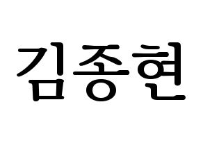 KPOP SHINee(샤이니、シャイニー) 종현 (ジョンヒョン) プリント用応援ボード型紙、うちわ型紙　韓国語/ハングル文字型紙 通常