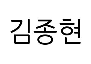 KPOP SHINee(샤이니、シャイニー) 종현 (ジョンヒョン) コンサート用　応援ボード・うちわ　韓国語/ハングル文字型紙 通常