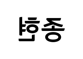 KPOP SHINee(샤이니、シャイニー) 종현 (ジョンヒョン) k-pop アイドル名前 ファンサボード 型紙 左右反転