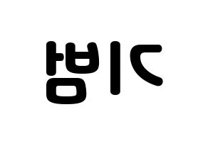 KPOP SHINee(샤이니、シャイニー) 키 (キー) 応援ボード・うちわ　韓国語/ハングル文字型紙 左右反転
