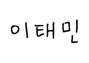 KPOP SHINee(샤이니、シャイニー) 태민 (テミン) k-pop 応援ボード メッセージ 型紙 通常