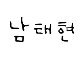 KPOP South Club(사우스클럽、サウスクラブ) 남태현 (ナム・テヒョン) 応援ボード ハングル 型紙  通常