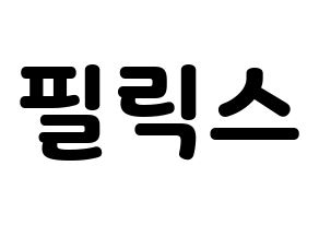 KPOP Stray Kids(스트레이 키즈、ストレイキッズ) 필릭스 (フィリックス) 応援ボード・うちわ　韓国語/ハングル文字型紙 通常