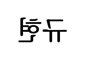 KPOP Super Junior-M(슈퍼주니어-M、スーパージュニア-M) 규현 (キュヒョン) プリント用応援ボード型紙、うちわ型紙　韓国語/ハングル文字型紙 左右反転
