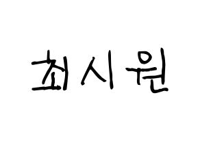 KPOP Super Junior-M(슈퍼주니어-M、スーパージュニア-M) 시원 (シウォン) 名前 応援ボード 作り方 通常