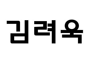 KPOP Super Junior-M(슈퍼주니어-M、スーパージュニア-M) 려욱 (キム・リョウク, リョウク) 応援ボード、うちわ無料型紙、応援グッズ 通常