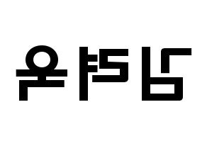 KPOP Super Junior-M(슈퍼주니어-M、スーパージュニア-M) 려욱 (キム・リョウク, リョウク) 応援ボード、うちわ無料型紙、応援グッズ 左右反転