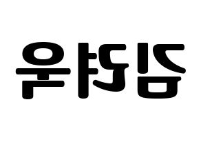 KPOP Super Junior-M(슈퍼주니어-M、スーパージュニア-M) 려욱 (リョウク) コンサート用　応援ボード・うちわ　韓国語/ハングル文字型紙 左右反転
