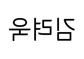 KPOP Super Junior-M(슈퍼주니어-M、スーパージュニア-M) 려욱 (リョウク) コンサート用　応援ボード・うちわ　韓国語/ハングル文字型紙 左右反転