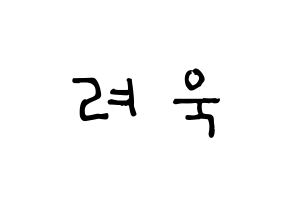 KPOP Super Junior-M(슈퍼주니어-M、スーパージュニア-M) 려욱 (キム・リョウク, リョウク) 無料サイン会用、イベント会用応援ボード型紙 通常
