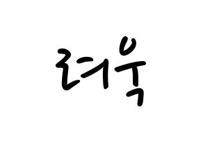 KPOP Super Junior-M(슈퍼주니어-M、スーパージュニア-M) 려욱 (リョウク) 応援ボード ハングル 型紙  通常