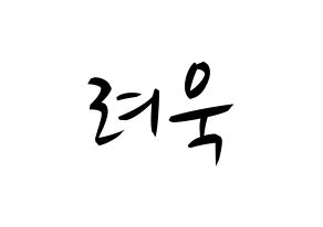 KPOP Super Junior-M(슈퍼주니어-M、スーパージュニア-M) 려욱 (リョウク) k-pop 応援ボード メッセージ 型紙 通常